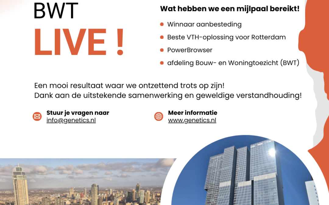 Rotterdam BWT live met PowerBrowser van Genetics!
